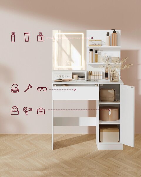 TOALETNÝ STOLÍK, 80/120/40 cm Boxxx - Predsieňové programy, Online Only