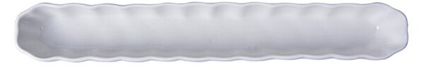 Biela dlhá úzka keramická miska - 26*4*3 cm - Clayre & Eef