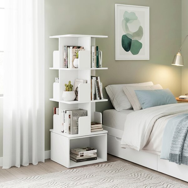 OTOČNÝ REGÁL, biela, 40/124,6/40 cm Boxxx - Kancelárske regály, Online Only