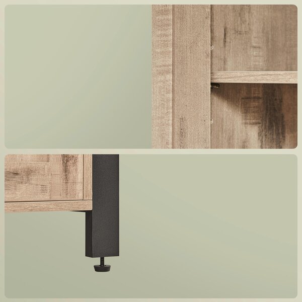 PRÍBORNÍK, hnedá, čierna, 110/75/33 cm Boxxx - Online Only drobný nábytok, Online Only