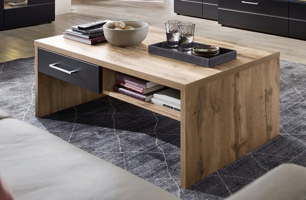 KONFERENČNÝ STOLÍK, čierna, starobylý dub, kompozitné drevo, 110/40/64 cm Hom`in - Stolíky do obývačky