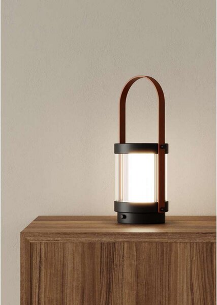 Stolové Lampa Aromas del Campo, Bally, stmievateľné, Čierna, Obývacia izba, Sklo, Rustikálny