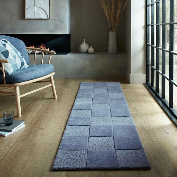 RUČNE TKANÝ KOBEREC, 60/230 cm modrá Flair Rugs - Online Only bytové doplnky, Online Only