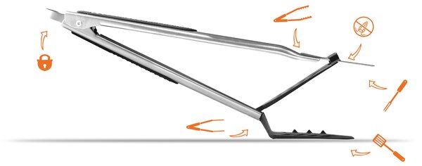 Stingray TNK 6v1 čierna - multifunkčná kuchynská obracačka
