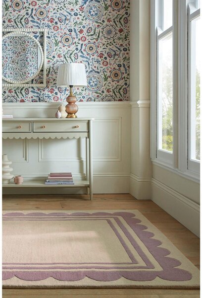 RUČNE TKANÝ KOBEREC, 160/230 cm lila, béžová Flair Rugs - Online Only bytové doplnky, Online Only