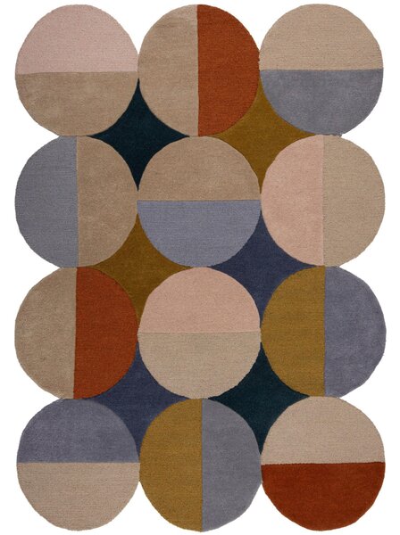 VLNENÝ KOBEREC, 120/170 cm modrá, hrdzavá Flair Rugs - Online Only bytové doplnky, Online Only