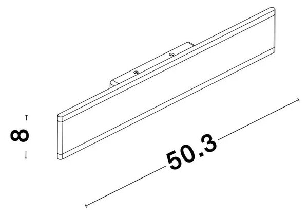 LED nástenné svietidlo Line 50.3 biele