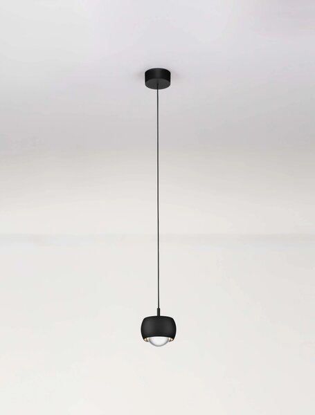 LED čierny moderný luster Conga – Čierna