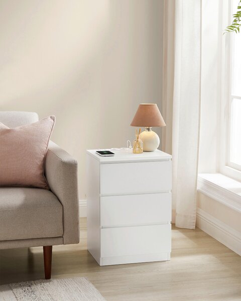 NOČNÝ STOLÍK, biela, 40/59/35 cm Boxxx - Online Only spálne, Online Only
