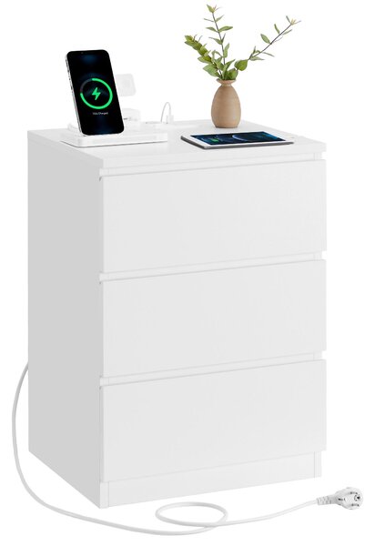 NOČNÝ STOLÍK, biela, 40/59/35 cm Boxxx - Online Only spálne, Online Only