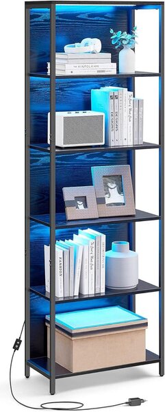 REGÁL, čierna, oceľ, 60/178,6/30,3 cm Boxxx - Regály, Online Only