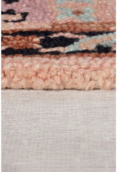 TKANÝ KOBEREC, 120/170 cm ružová, čierna Flair Rugs - Online Only bytové doplnky, Online Only