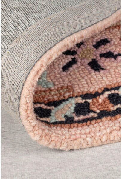 TKANÝ KOBEREC, 120/170 cm ružová, čierna Flair Rugs - Online Only bytové doplnky, Online Only