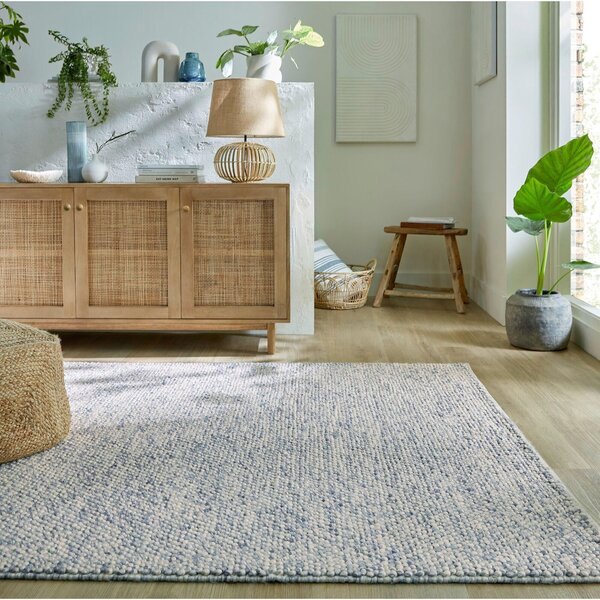 RUČNE TKANÝ KOBEREC, 80/150 cm modrá, krémová Flair Rugs - Online Only bytové doplnky, Online Only