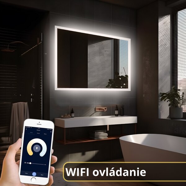 LED zrkadlo Classico - Horizontálne Veľkosť Zrkadla (šírka x výška): 50x50 cm, Ovládanie: wifi aplikácia (+30€), Farba osvetlenia: Studená biela (+0€)