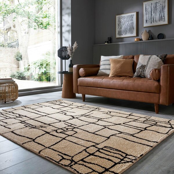 TKANÝ KOBEREC, 160/230 cm krémová Flair Rugs - Online Only bytové doplnky, Online Only