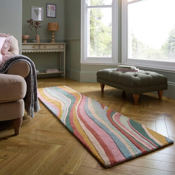 BEHÚŇ, 60/230 cm, zelená, ružová Flair Rugs - Online Only bytové doplnky, Online Only