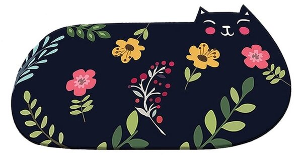 Čierna kúpeľňová predložka 80x140 cm Cattest – Foutastic