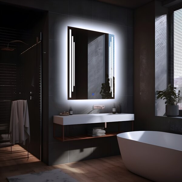 LED zrkadlo Art Deco Aumentato - Vertikálne Veľkosť Zrkadla (šírka x výška): 50x50 cm, Ovládanie: wifi aplikácia (+30€), Farba osvetlenia: Studená biela (+0€)