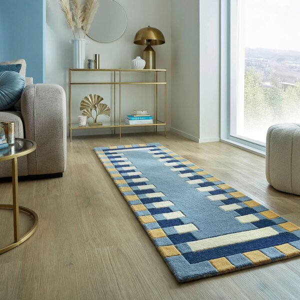 BEHÚŇ, 60/230 cm, modrá, žltá Flair Rugs - Online Only bytové doplnky, Online Only