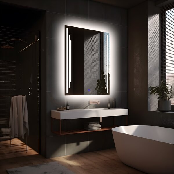 LED zrkadlo Art Deco Aumentato - Vertikálne Veľkosť Zrkadla (šírka x výška): 50x50 cm, Ovládanie: wifi aplikácia (+30€), Farba osvetlenia: Studená biela (+0€)