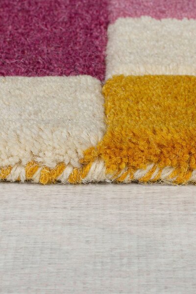 VLNENÝ KOBEREC, 120/170 cm žltá, ružová Flair Rugs - Online Only bytové doplnky, Online Only