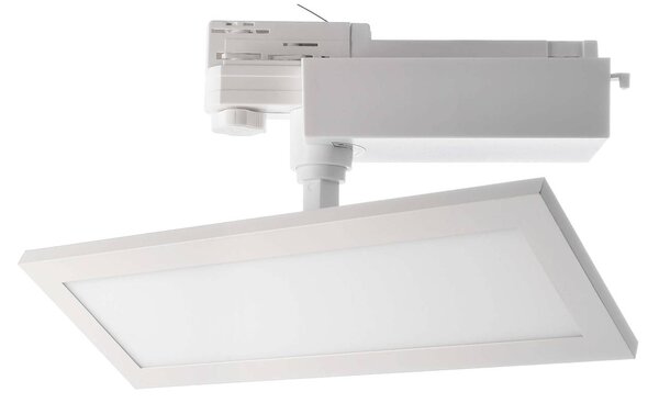 LED panel TRACK LIGHT, biely, 3-fázový, 4 000 K, zapnutie/vypnutie, Biela / opálová, Chodba, Hliník, Moderný, Koľajnicový systém