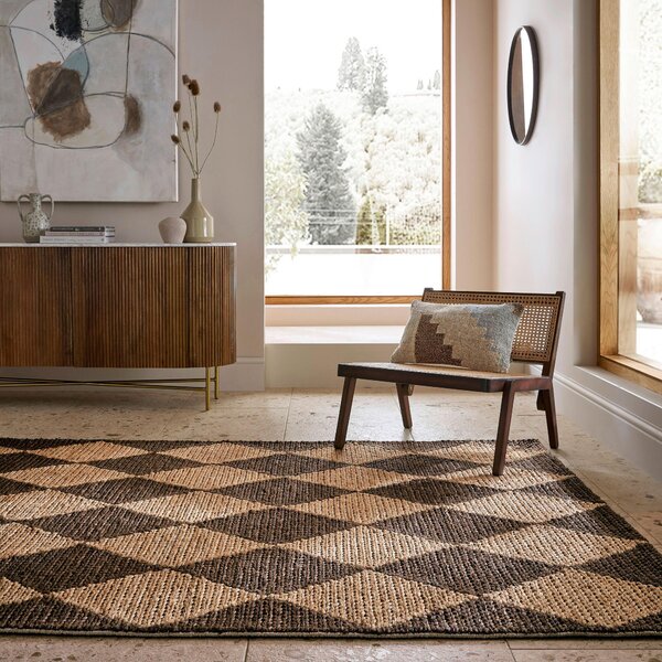 RUČNE TKANÝ KOBEREC, 120/170 cm tmavohnedá Flair Rugs - Online Only bytové doplnky, Online Only