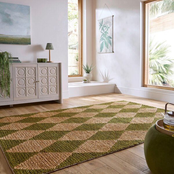 RUČNE TKANÝ KOBEREC, 120/170 cm zelená Flair Rugs - Online Only bytové doplnky, Online Only
