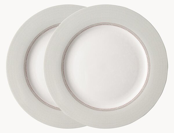 Porcelánové plytké taniere Flat, 2 ks