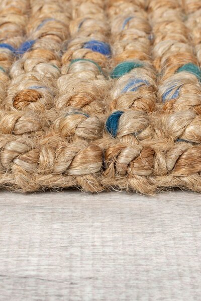 RUČNE TKANÝ KOBEREC, 120/170 cm modrá, prírodná farba Flair Rugs - Online Only bytové doplnky, Online Only