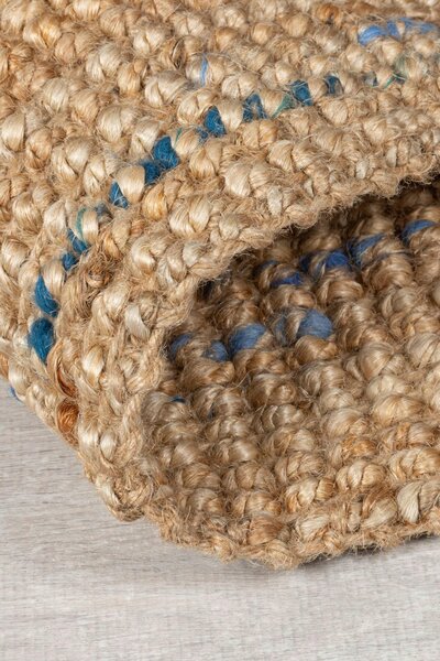 RUČNE TKANÝ KOBEREC, 120/170 cm modrá, prírodná farba Flair Rugs - Online Only bytové doplnky, Online Only