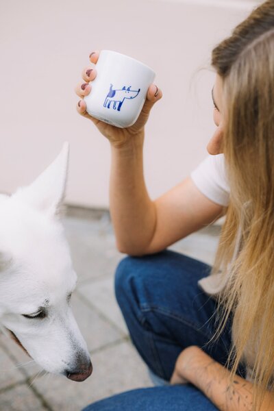 Porcelánový hrnček Psí máma 270 ml