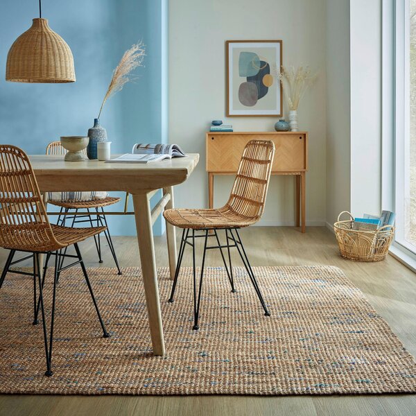 RUČNE TKANÝ KOBEREC, 120/170 cm modrá, prírodná farba Flair Rugs - Online Only bytové doplnky, Online Only