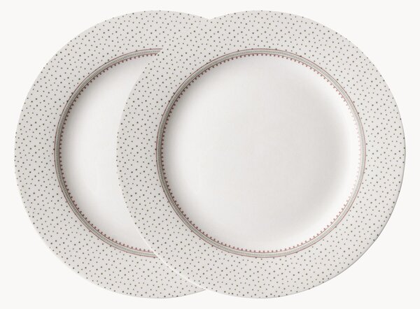 Porcelánové dezertné taniere Flat, 2 ks