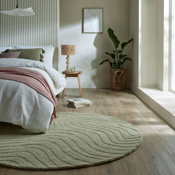 VLNENÝ KOBEREC, 160/160 cm zelená Flair Rugs - Online Only bytové doplnky, Online Only