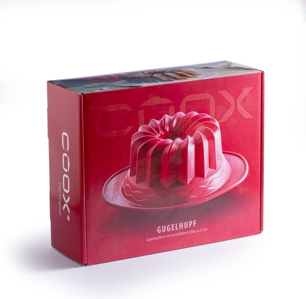 Silikónová forma na bábovku coox s lemom na uchopenie priemer 24 cm Farba: Červená