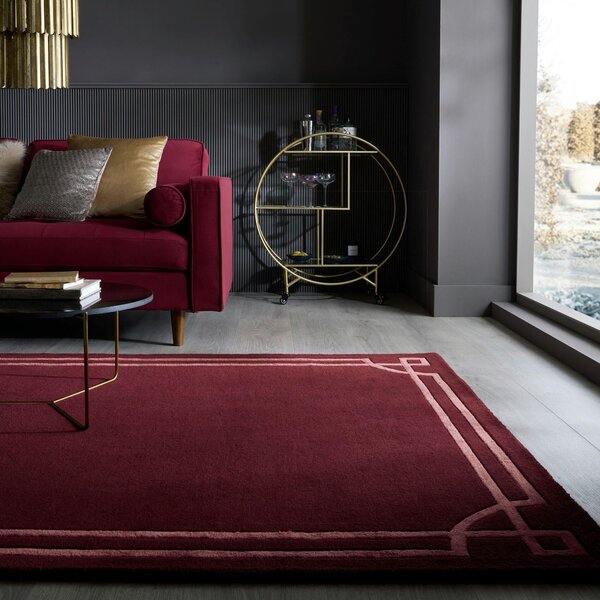 VLNENÝ KOBEREC, 120/170 cm tmavočervená Flair Rugs - Online Only bytové doplnky, Online Only