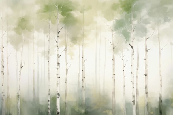 Tapety Brezy na jar, Fototapety s lesom, Fototapety brezy, w05676 : Uwalls.sk