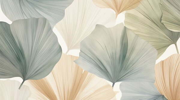 Tapety Ginko v šalviovej, Fototapety s prírodnými motívmi, w05772 : Uwalls.sk