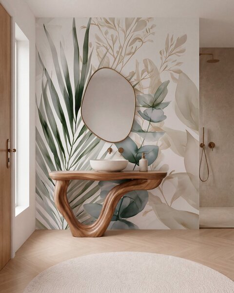 Tapety Monstera v akvareli, Fototapety s prírodnými motívmi, w05867 : Uwalls.sk