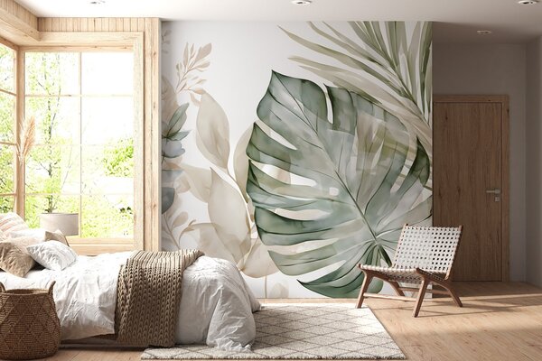 Tapety Monstera v akvareli, Fototapety s prírodnými motívmi, w05867 : Uwalls.sk