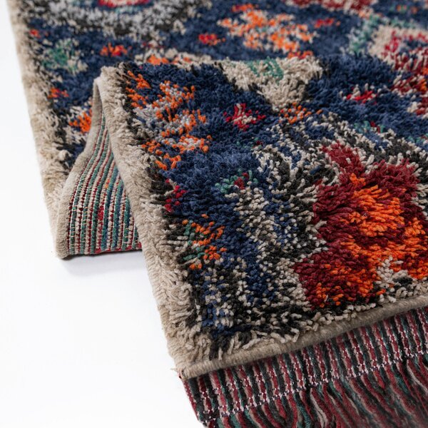 KOBEREC S VYSOKÝM VLASOM, 133/190 cm tmavomodrá Flair Rugs - Online Only bytové doplnky, Online Only