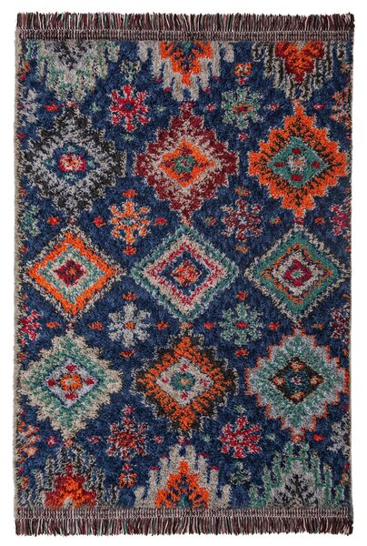KOBEREC S VYSOKÝM VLASOM, 133/190 cm tmavomodrá Flair Rugs - Online Only bytové doplnky, Online Only