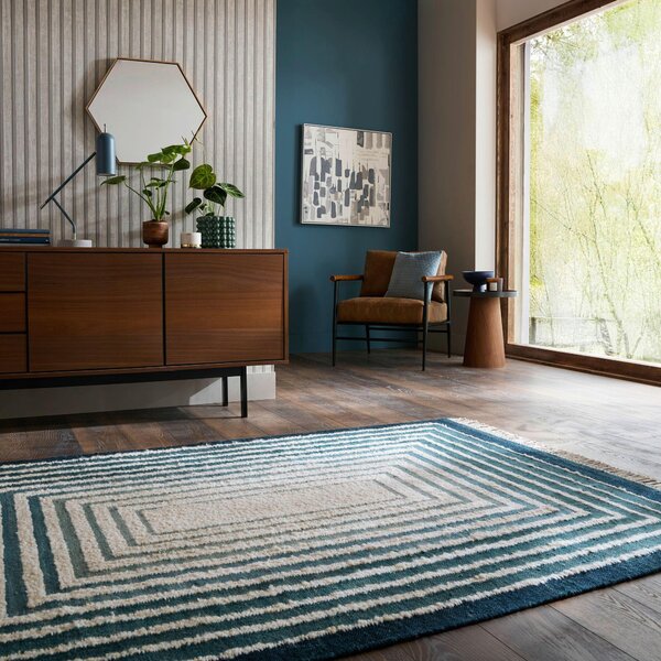 RUČNE TKANÝ KOBEREC, 140/200 cm modrá Flair Rugs - Online Only bytové doplnky, Online Only