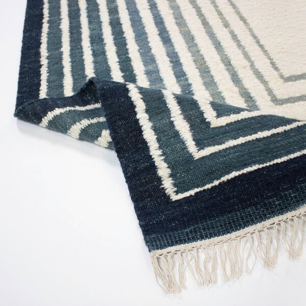 RUČNE TKANÝ KOBEREC, 140/200 cm modrá Flair Rugs - Online Only bytové doplnky, Online Only