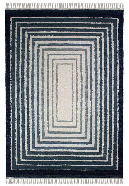 RUČNE TKANÝ KOBEREC, 140/200 cm modrá Flair Rugs - Online Only bytové doplnky, Online Only