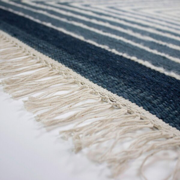 RUČNE TKANÝ KOBEREC, 140/200 cm modrá Flair Rugs - Online Only bytové doplnky, Online Only