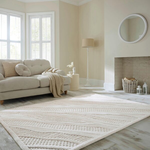VLNENÝ KOBEREC, 140/200 cm biela Flair Rugs - Online Only bytové doplnky, Online Only