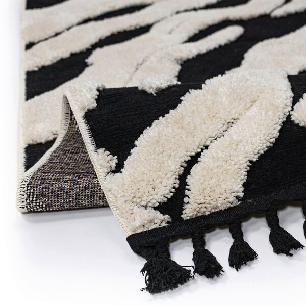 KOBEREC S VYSOKÝM VLASOM, 133/190 cm čierna Flair Rugs - Online Only bytové doplnky, Online Only